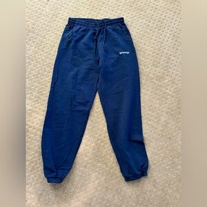 Sporty & Rich Navy Logo Sweatpants